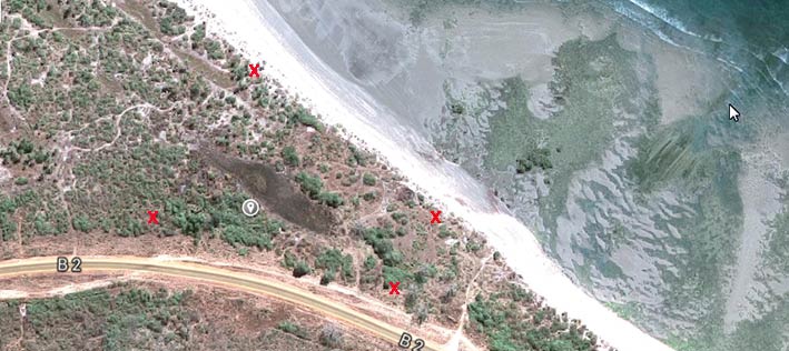 satellite picture Mchinga Bay